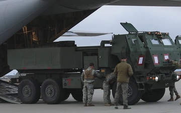 B-ROLL: Marines Fire High Mobility Artillery Rocket System (HIMARS) in Visby, Sweden