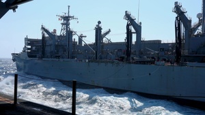 USS Iwo Jima Conducts a Replenishment at Sea with USNS Supply
