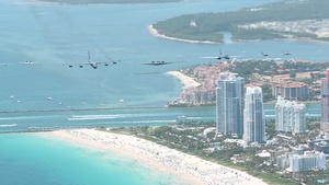 Freedom Flyover during Hyundai Air and Sea Show over Miami Beach