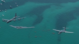 Freedom Flyover during Hyundai Air and Sea Show over Miami Beach