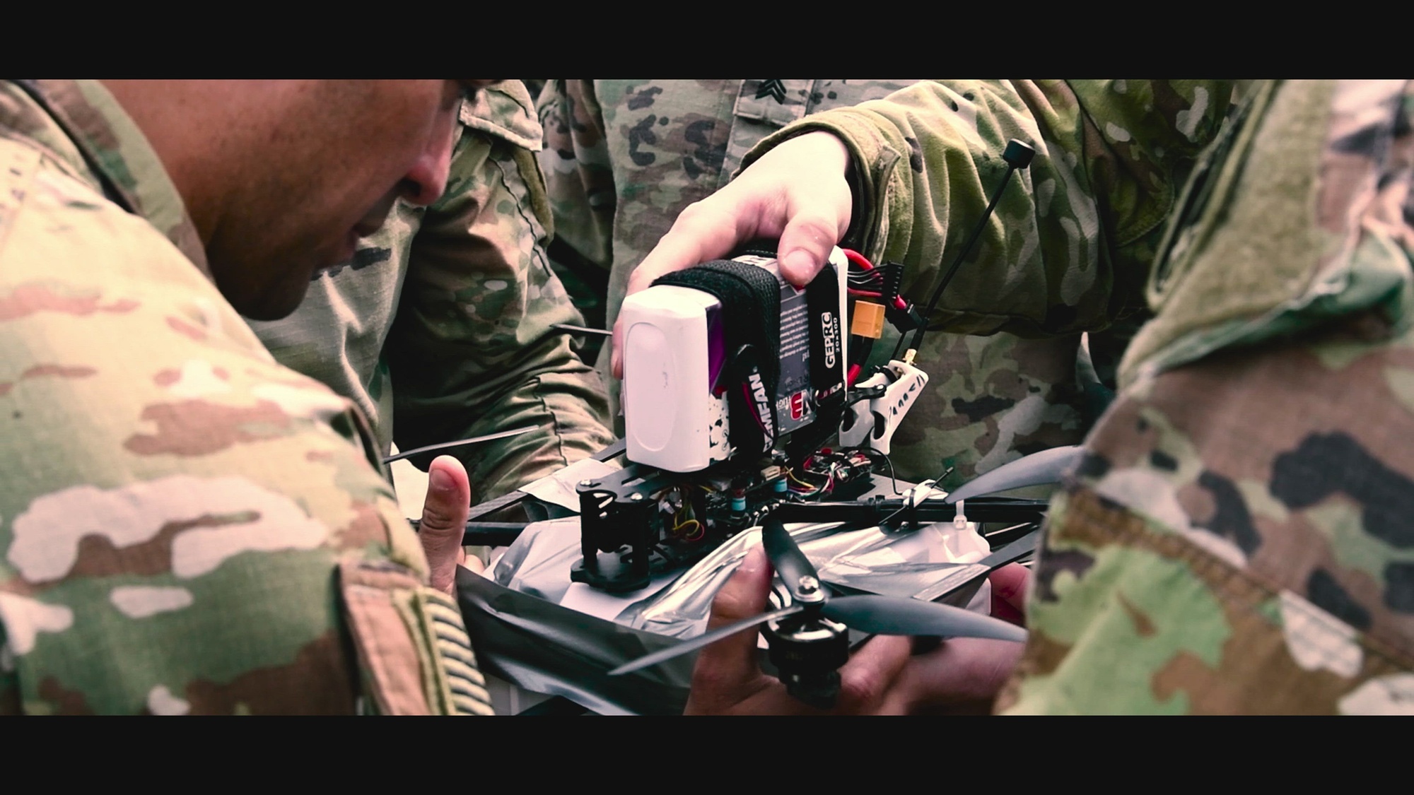 Service members from the 2nd Multi-Domain Task Force experiment with Unmanned Aerial Systems (UAS) in Fort Huachuca, Arizona, May 25, 2025. Soldiers demonstrate the capabilities of counter UAS technology during Arcane Thunder 25.  (U.S. Army video by Staff Sgt. Rajheem Dixon, 2nd Multi-Domain Task Force, Video Contributions by 7th Mobile Public Affairs Detachment, 5th Mobile Public Affairs Detachment)