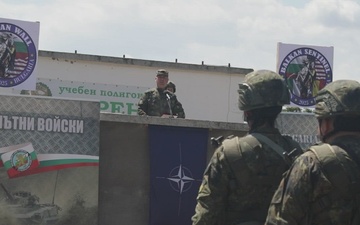 U.S. Soldiers participate in Balkan Sentinel opening ceremony in Bulgaria