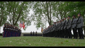 U.S. Marines, German soldiers commemorate fallen soldiers at German Military Cemetery in France