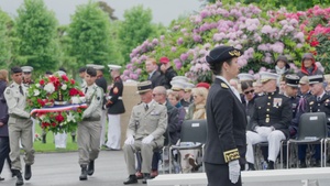Distinguished guests lay wreaths during Aisne-Marne Belleau Wood Ceremony
