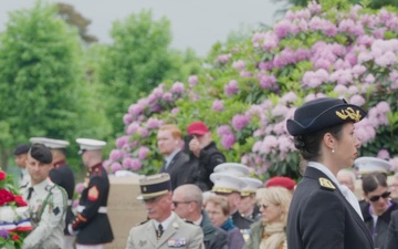 Distinguished guests lay wreaths during Aisne-Marne Belleau Wood Ceremony