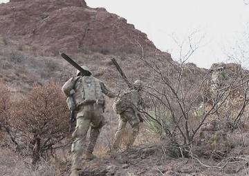 642nd Engineer Support Company emplaces signs for NMNDA along the southern border