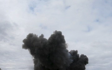 Explosiove Ordinance Disposal trains with K-9 Unit on JBER