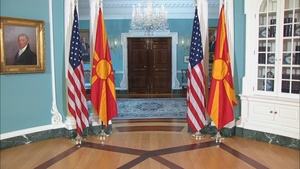 Secretary of State Marco A. Rubio meets with North Macedonia Foreign Minister Timčo Mucunski