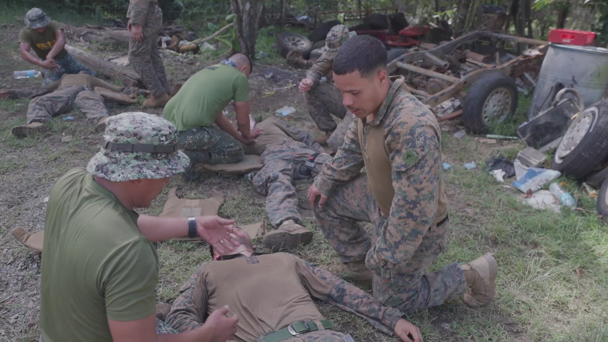 U.S. Marines with 2nd Battalion, 1st Marine Regiment, Marine Rotational Force – Darwin 25.3, and Philippine Marines with 3rd Marine Brigade, conduct bilateral training during KAMANDAG 9 at Palawan, Philippines, May 27, 2025. KAMANDAG is an annual Philippine Marine Corps and U.S. Marine Corps-led exercise aimed at enhancing the Armed Forces of the Philippines’ defense and humanitarian capabilities by providing valuable training in combined operations with foreign militaries in the advancement of a Free and Open Indo-Pacific. (U.S. Marine Corps video by Cpl. Keegan Jones)
