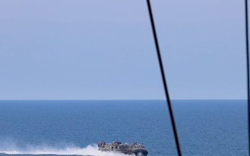 U.S. Marines Assigned to 22nd MEU Depart USS Iwo Jima During An Exercise