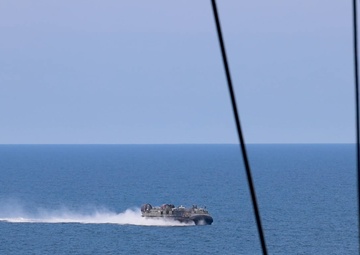 U.S. Marines Assigned to 22nd MEU Depart USS Iwo Jima During An Exercise