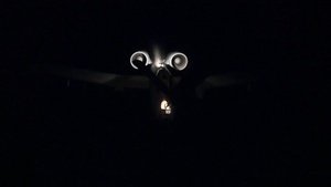 Thunderbolts appear in the night sky over USCENTCOM AOR