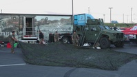 Marines interact with civilians at the 2025 Coca-Cola 600