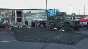 Marines interact with civilians at the 2025 Coca-Cola 600