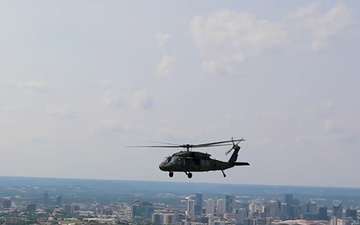 1-230th Assault Helicopter Battalion conducts flyover