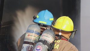 Aircraft Rescue and Fire Fighting conduct aircraft rescue training | B-Roll