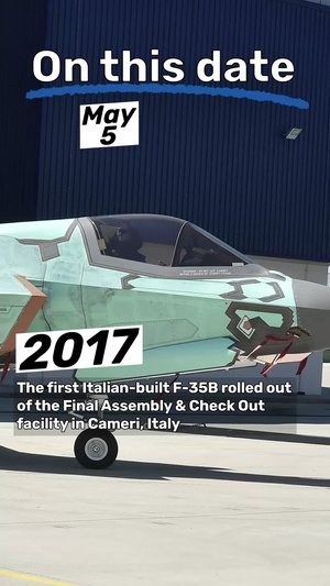 On this date first Italian built F-35B Cameri, Italy