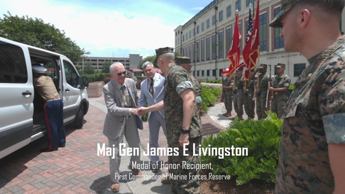 Maj Gen Livingston Visit MARCORSPTFAC