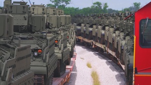 III Armored Corps Armored Vehicles in Transit to Army 250th Birthday in Washington D.C.