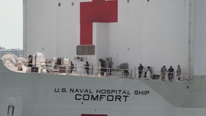 USNS Comfort arrives at The Port of Miami