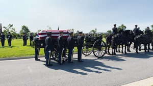 Full Military Funeral Honors with Escort are Conducted for U.S. Army Air Force Pvt. Bernard Curran in Section