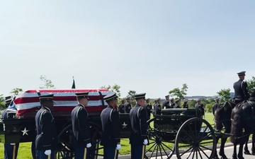 Full Military Funeral Honors with Escort are Conducted for U.S. Army Air Force Pvt. Bernard Curran in Section