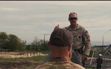 KFOR Aviation, Engineer elements conduct obstacle course tower emplacement