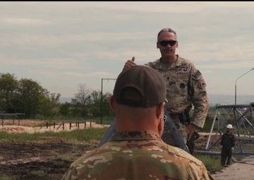 KFOR Aviation, Engineer elements conduct obstacle course tower emplacement