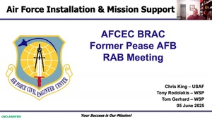 Former Pease AFB Restoration Advisory Board Pre-Meeting - June 2025