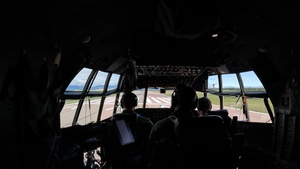 C-130H Air Force Reserve crew flies over Colorado Rocky Mountains