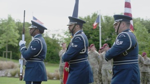 B-Roll: 173rd Airborne Brigade Paratroopers Honor Fallen WWII Soldiers at C-47 Memorial in Picauville, France