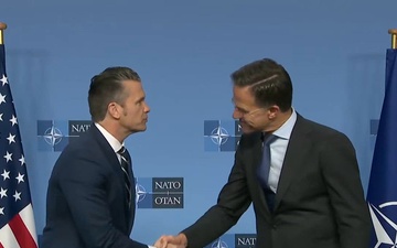 Hegseth, NATO Secretary General Speak at Defense Ministers Meeting