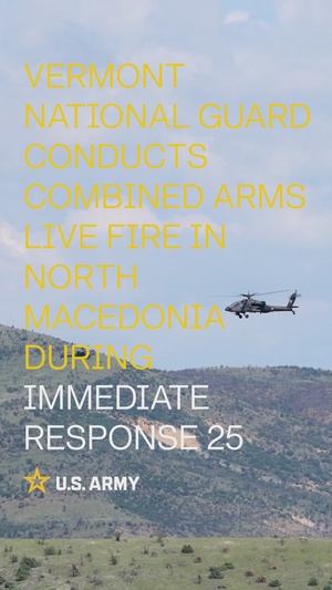 REEL: Vermont National Guard & Hellenic Army conduct CALFEX in North Macedonia for Immediate Response 25