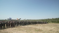 US and multinational soldiers come together for a photo