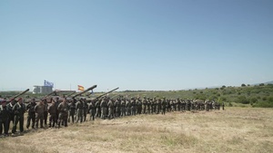 B-Roll US and multinational soldiers come together for a photo