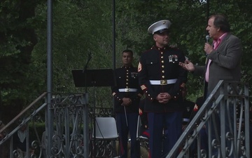 1st MARDIV Band Performs at Chateau-Thierry, France (B-Roll)