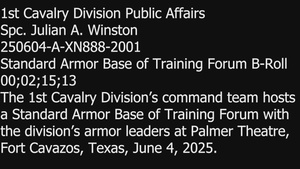 Standard Armor Base of Training Forum B-Roll 00;02;15;13