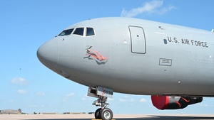 Spouse flight and KC-46 static b-roll