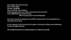 #Army250 Soldier Spotlight_CPL Evelyn Carrillo, 765th Transportation Terminal Battalion