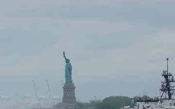 B-ROLL: U.S. Coast Guard Cutters Participate in Fleet Week New York 2025 Parade of Ships
