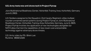 U.S. Army tests new anti-drone tech during Project Flytrap