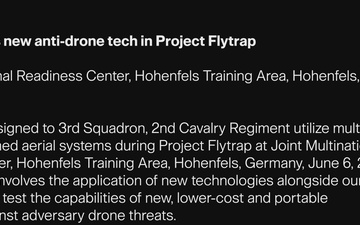 U.S. Army tests new anti-drone tech during Project Flytrap