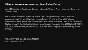 U.S. Army tests new anti-drone tech during Project Flytrap
