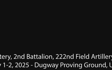 Charlie Battery, 1-145th FA weapons training and vehicle movement