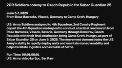 2CR Soldiers convoy to Hungry for Saber Guardian 25