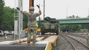 U.S. Army wheeled vehicles arrive in Washington D.C. for 250th Birthday