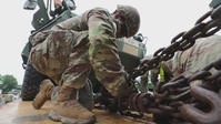 U.S. Army wheeled vehicles arrive in Washington D.C. for 250th Birthday