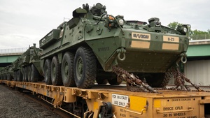U.S. Army wheeled vehicles arrive in Washington D.C. for 250th Birthday