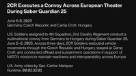 2CR Executes a Convoy Across European Theater During Saber Guardian 25