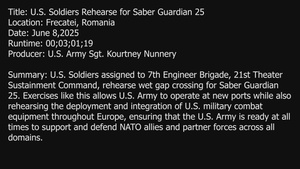 U.S. Soldiers Rehearse for Saber Guardian 25